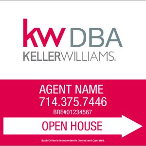 Keller Williams open house signs Layout 4